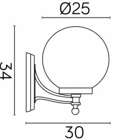 Sklep Kaja Dekoracyjny kinkiet na elewację K 3012/1/K 250 z serii KULE CLASSIC | Kaja Oświe