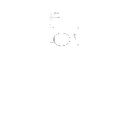 Sklep Kaja Dekoracyjny kinkiet z kloszem w kształcie jajka 8132 | Kaja