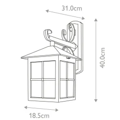 Sklep Kaja Dekoracyjny kinkiet zewnętrzny BL19-BLACK z serii WINCHESTER