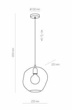 Outlet Dekoracyjny klosz na regulowanym zwisie TK 3369 SOL | Kaja Oświetlenie Żyrandole Nowoczesne