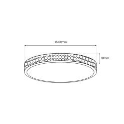 Sklep Kaja Dekoracyjny plafon do stylowej sypialni ML7448 RONDO | Kaja