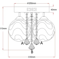 Cheap Dekoracyjny plafon do sypialni LP-119/3C SADA | Kaja Oświetlenie Żyrandole Nowoczesne