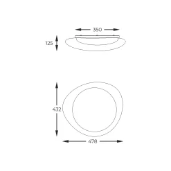 Sklep Kaja Dekoracyjny plafon LED do sypialni FM2201001-470 AURA | Kaja