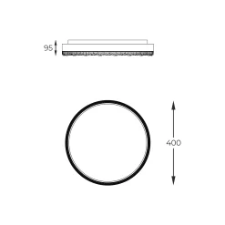 Sklep Kaja Dekoracyjny plafon LED z kryształkami FM2304400R-MB REGI | Kaja