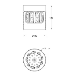 Sklep Kaja Dekoracyjny spot natynkowy C0389-01A-P7AC GEM| Kaja Oświetlenie