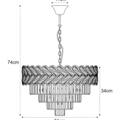 Discount Dekoracyjny, żyrandol z kryształkami K-8173 | Kaja Oświetlenie Żyrandole Nowoczesne