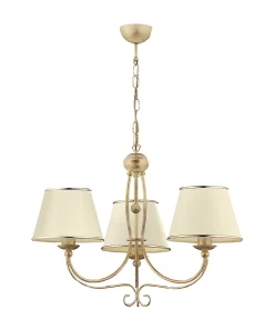 Sklep Kaja Dekoracyjny, trójramienny, złoty żyrandol JUP 513 LAURA | Kaja