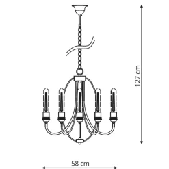 Sklep Kaja Dekoracyjny żyrandol do salonu LP-6704/5P CANARIA | Kaja Oświetlenie