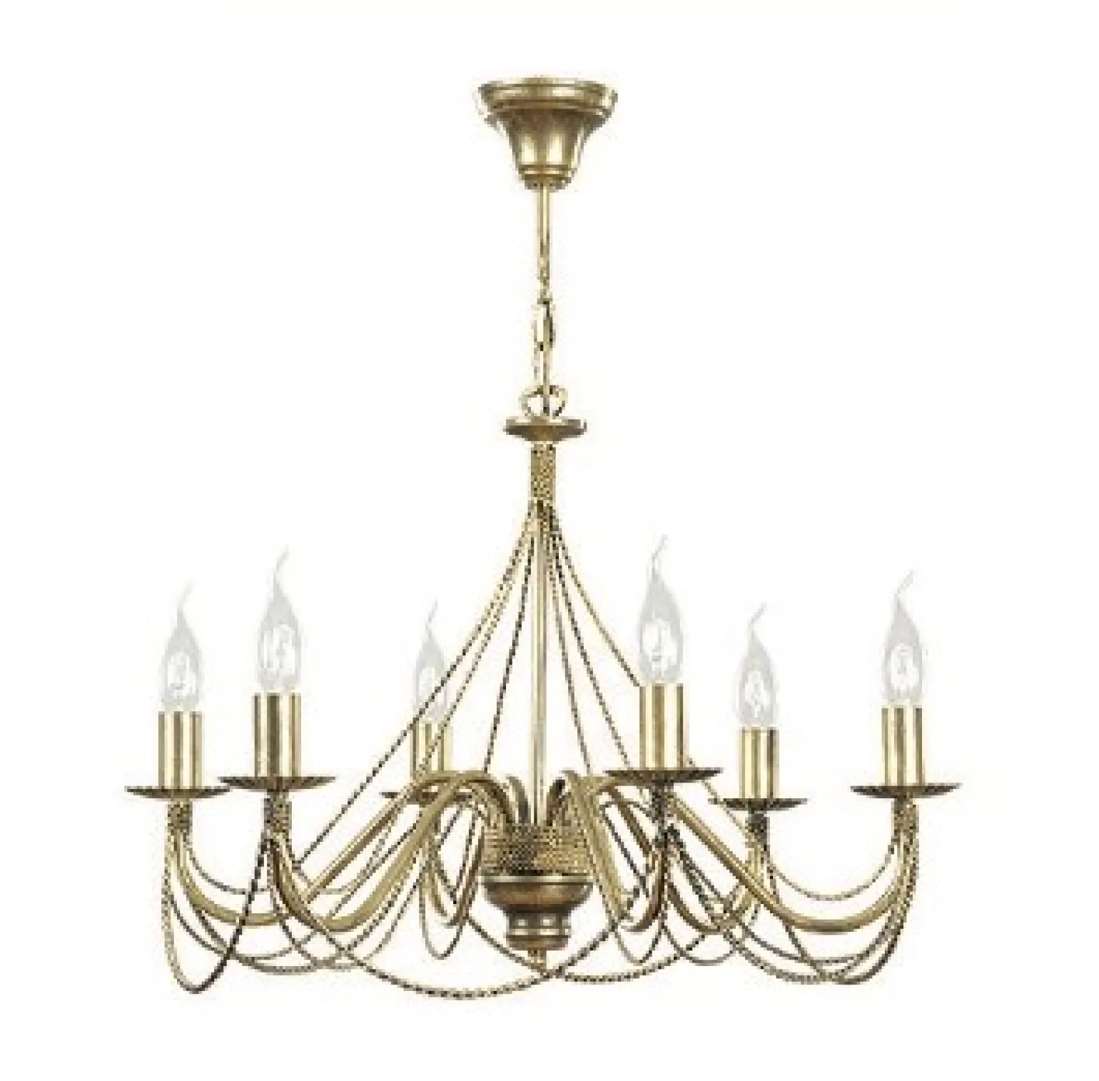 Sklep Kaja Dekoracyjny żyrandol typu świecznik w kolorze złota 170/6 z serii TO