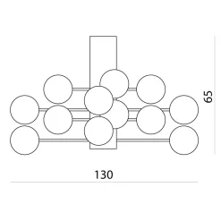 Best Designerska, biała lampa sufitowa z kloszami 66266 OSLO | Kaja Żyrandole Nowoczesne