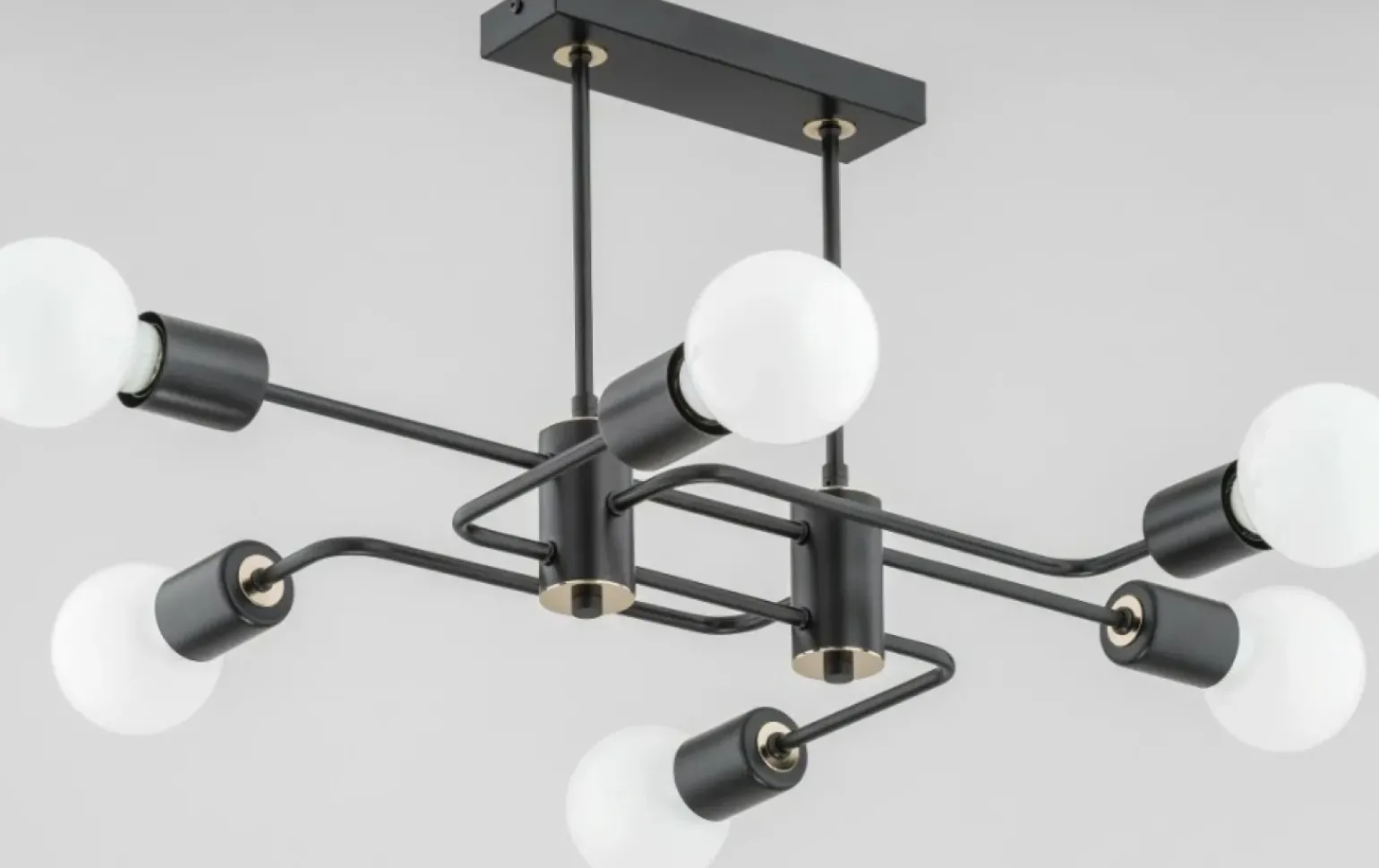 Cheap Designerska czarna lampa sufitowa bez kloszy AL 62185 | Kaja Żyrandole Nowoczesne