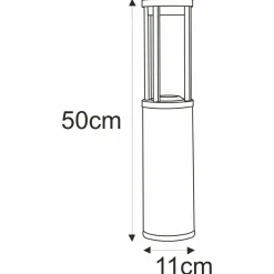 Sklep Kaja Designerska, czarna lampa ogrodowa LED K-8138 50cm UBBE | Kaja