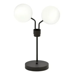 Sklep Kaja Designerska, czarna lampka z białymi kloszami 1138/LN2 NOVA | Kaja