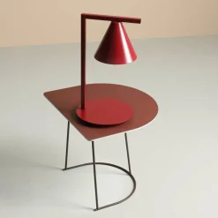 Sklep Kaja Designerska, czerwona lampa stołowa do biura 1108B15 z serii FORM