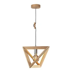 Store Designerska, drewniana lampa wisząca 1271174 TRIGONON | Kaja Żyrandole Nowoczesne