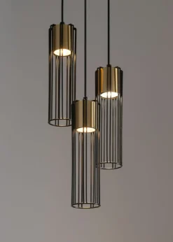 Clearance Designerska, druciana lampa do kuchni SIG 33458 z serii FOBIA CZ/ZŁ Żyrandole Nowoczesne