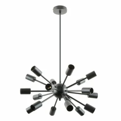 Discount Designerska, duża lampa wisząca bez kloszy A8181-18-MBK MANDI | Kaja Żyrandole Nowoczesne