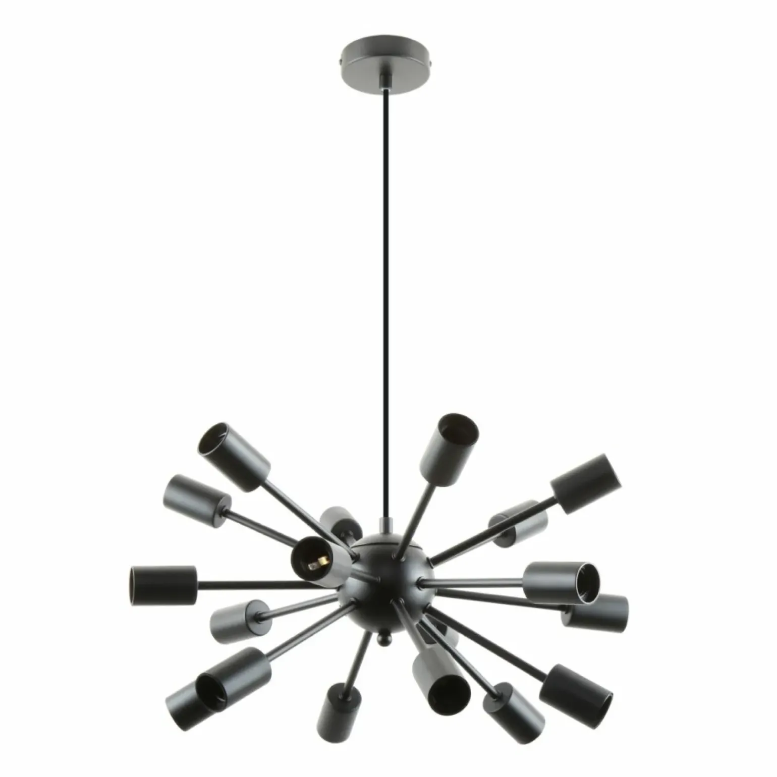 Discount Designerska, duża lampa wisząca bez kloszy A8181-18-MBK MANDI | Kaja Żyrandole Nowoczesne