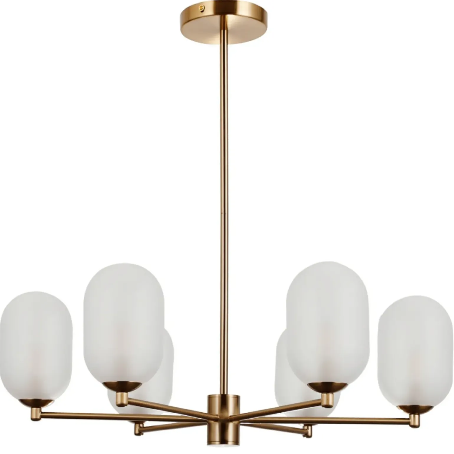 Discount Designerska, elegancka lampa wisząca PND-4215-6A-HBR-SAT PERANO Żyrandole Nowoczesne