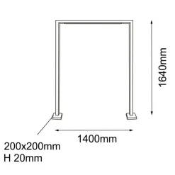 Sklep Kaja Designerska lampa do oświetlenia ogrodu 164cm ANT 9933 TAKETA | Kaja