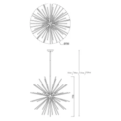 Hot Designerska lampa do sypialni P0491-09C-F7DY URCHIN | Kaja Żyrandole Nowoczesne
