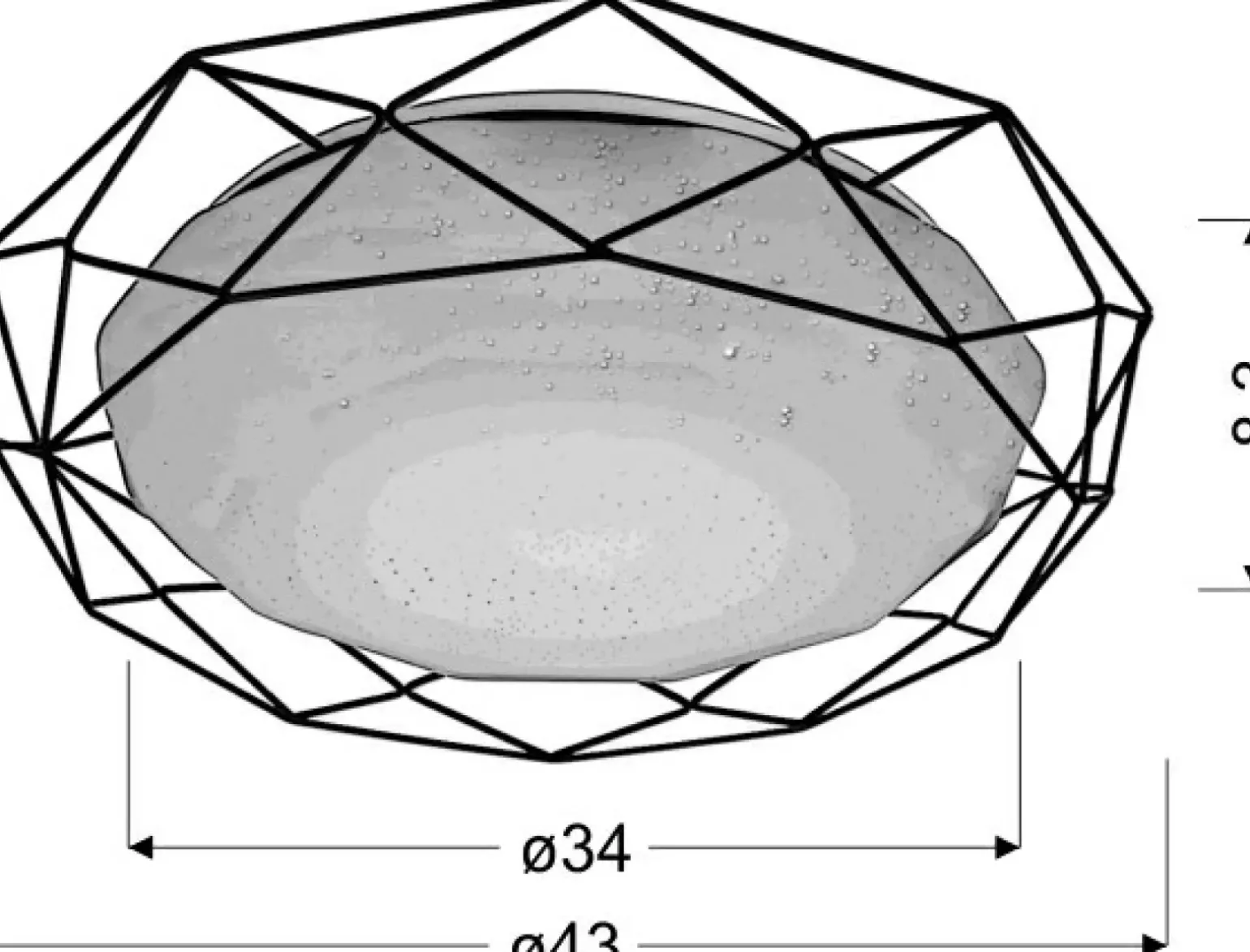 Sklep Kaja Designerska lampa LED ze m zdobieniem 98-66312 SVEN | Kaja
