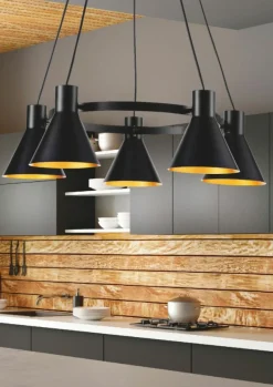 Store Designerska lampa wisząca nad wyspę 35-71163 MORE | Kaja Oświetlenie Żyrandole Nowoczesne