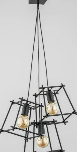 Best Designerska lampa wisząca z 3 drucianymi kloszami AL 62038 | Kaja Żyrandole Nowoczesne