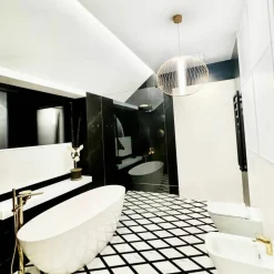 Best Designerska lampa wisząca LED LP-798/1P S BK TREVISO | Kaja Żyrandole Nowoczesne