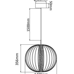 Best Designerska lampa wisząca LED LP-798/1P S BK TREVISO | Kaja Żyrandole Nowoczesne