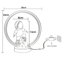 Sklep Kaja Designerska lampka stołowa dla dzieci EX15S016-1 ASTRONAUTA | Kaja