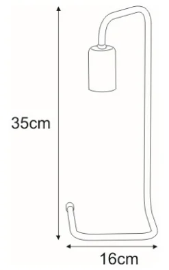 Sklep Kaja Designerska lampka stołowa bez klosza K-4054 KARNAK | Kaja Oświetlenie