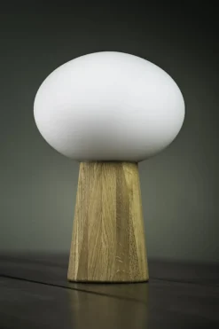 Sklep Kaja Designerska lampka z drewnianą podstawą 108409 z serii PATER | Kaja