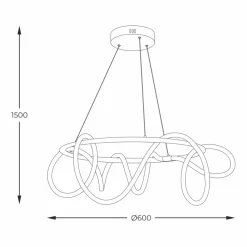 Shop Designerska, ledowa lampa wisząca 20006PL-GD BALBO | Kaja Oświetlenie Żyrandole Nowoczesne