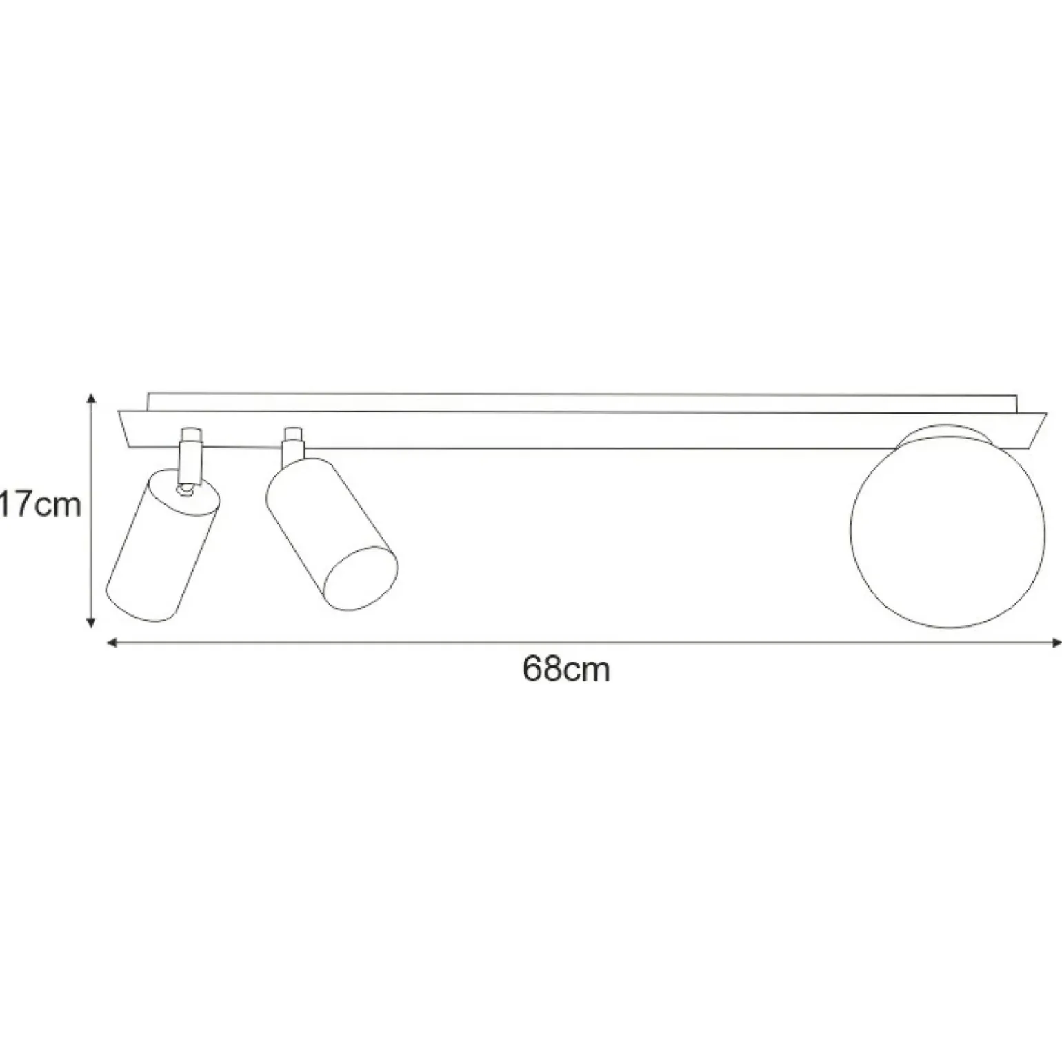 Best Designerska listwa sufitowa z tubami i kloszem K-4135 | Kaja Żyrandole Nowoczesne