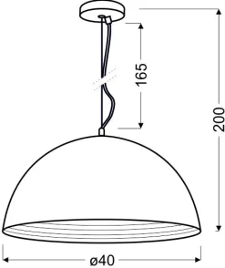 Sklep Kaja Designerska, miedziana lampa wisząca 31-26392 AMALFI | Kaja