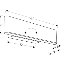 Sklep Kaja Designerska, obrotowa lampa ścienna LED 21-75505 z serii NICOLETTA