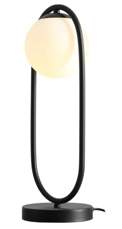 Sklep Kaja Designerska, owalna lampka stołowa z okrągłym kloszem 1086B1 RIVA