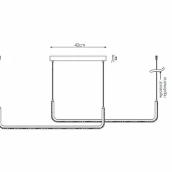 Clearance Designerska, rozłożysta lampa wisząca LP-1015/2P z serii MALAWI | Kaja Żyrandole Nowoczesne