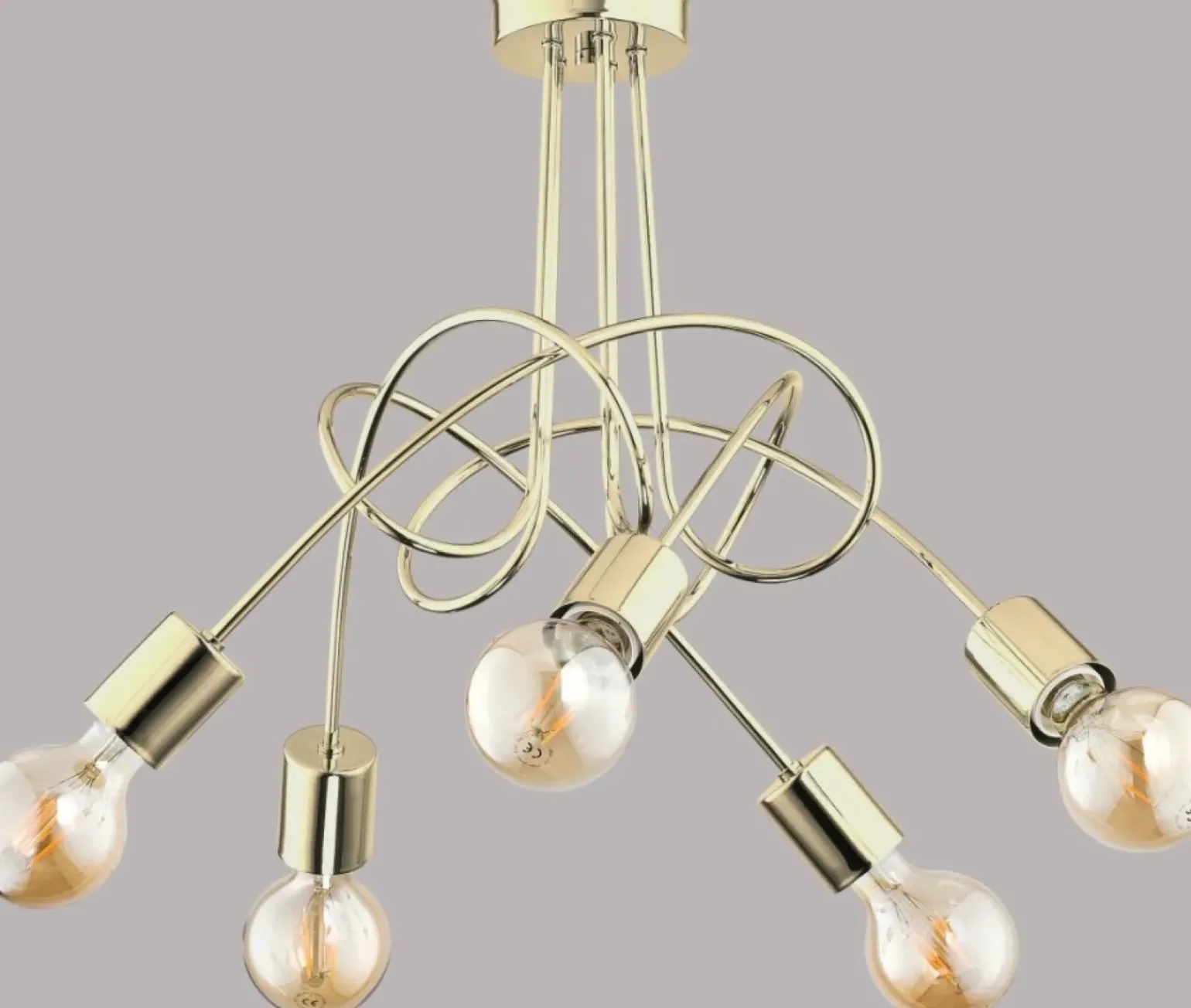 Cheap Designerska, złota lampa sufitowa bez kloszy AL 28315 | Kaja Żyrandole Nowoczesne