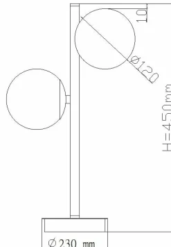 Sklep Kaja Designerska, złota lampka stołowa do salonu LP-002/2T z serii DORADO