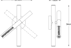 Sklep Kaja Designerski kinkiet z obrotową tubą LED W0461-03L-P7SD z serii ONE