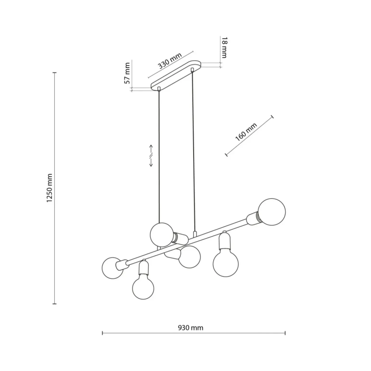 Best Sale Designerski stołu do nowoczesnej jadalni TK 5721 z serii PORTO | Kaj Żyrandole Nowoczesne