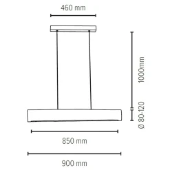 Cheap Drewniana, jasna belka LED 90cm na zwisie 69460104 LUCAS | Kaja Żyrandole Nowoczesne