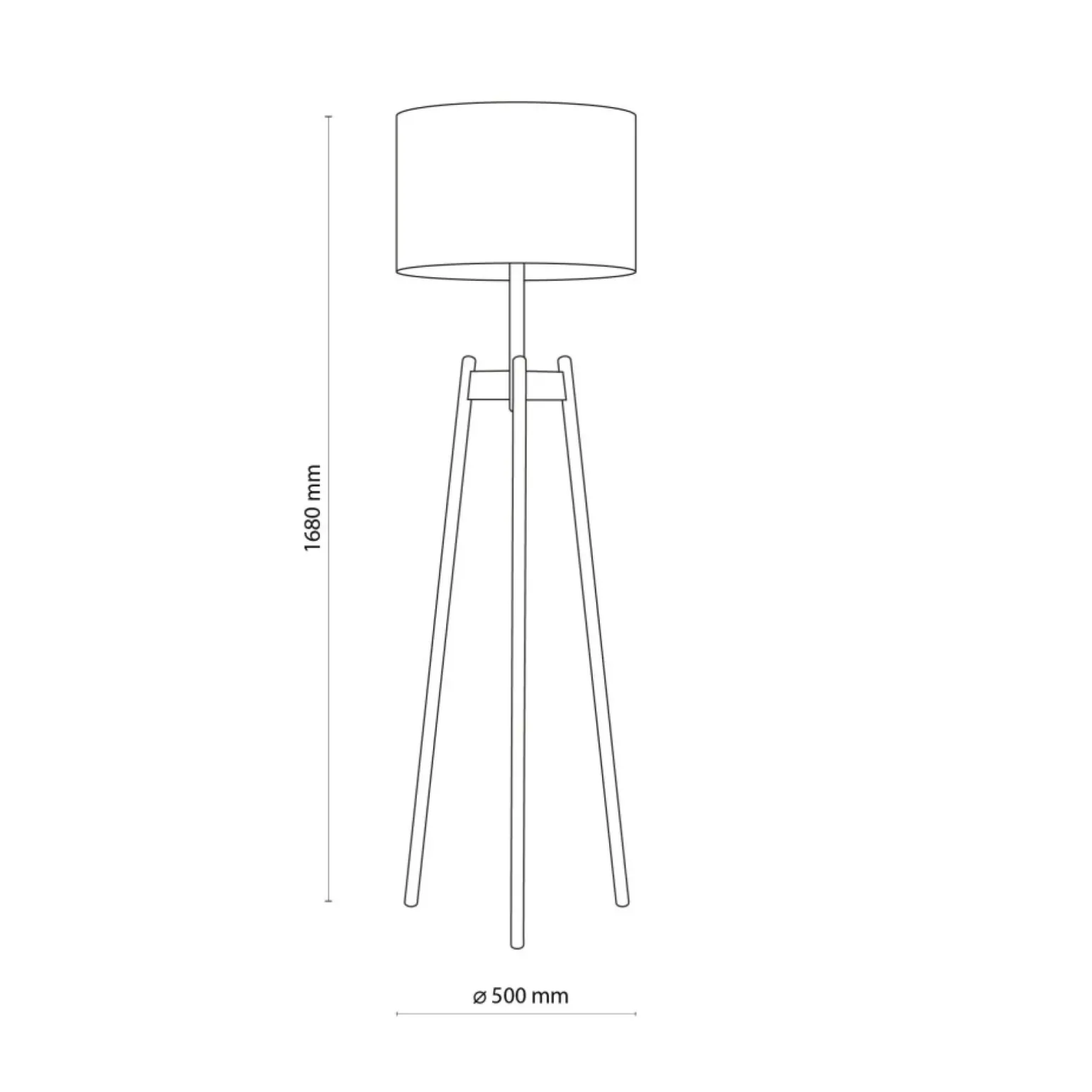 Sklep Kaja Drewniana lampa podłogowa z czarnym abażurem TK 5425 z serii PEREZ