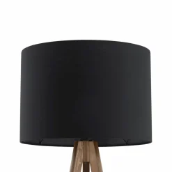 Sklep Kaja Drewniana lampa stojąca z abażurem TK 16005 GRAND ORZECH | Kaja