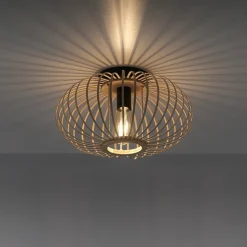 Best Drewniana lampa sufitowa w stylu EKO 11410-79 z serii RACOON | Kaja Żyrandole Nowoczesne