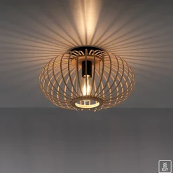 Best Drewniana lampa sufitowa w stylu EKO 11410-79 z serii RACOON | Kaja Żyrandole Nowoczesne