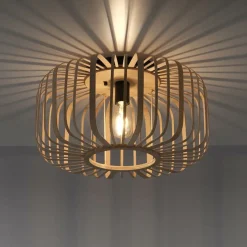 Flash Sale Drewniana lampa sufitowa na żarówkę E27 11413-79 z serii RACOON | Kaja Żyrandole Nowoczesne