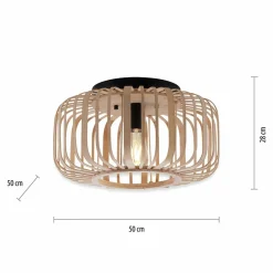 Flash Sale Drewniana lampa sufitowa na żarówkę E27 11413-79 z serii RACOON | Kaja Żyrandole Nowoczesne